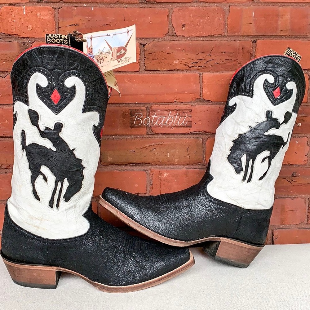 JUSTIN Vintage Collection Rare Rodeo Cowboy Boots - Picture 3 of 12